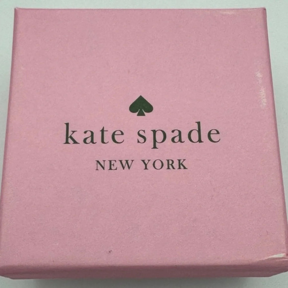 KATE SPADE Square Solitaire Crystals Gold-Tone Metal Hardware Earrings Boxed NWT - Picture 6 of 6